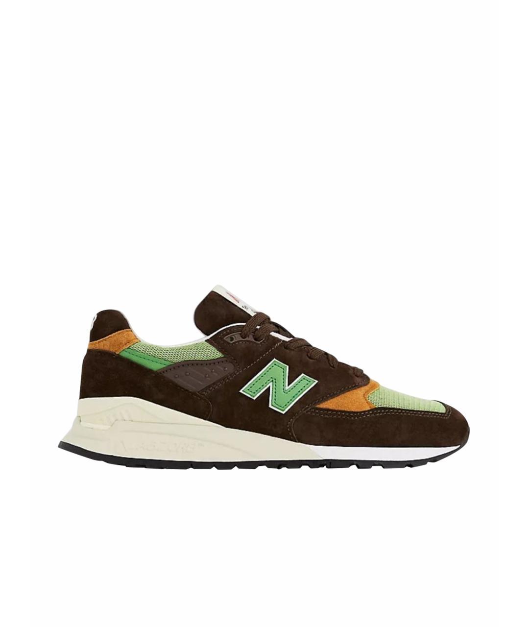 NEW BALANCE Коричневые замшевые низкие кроссовки / кеды, фото 1