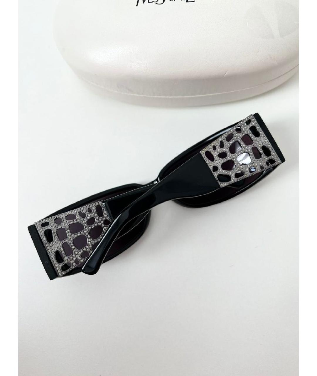 YVES SAINT LAURENT BEAUTY Черные пластиковые солнцезащитные очки, фото 6