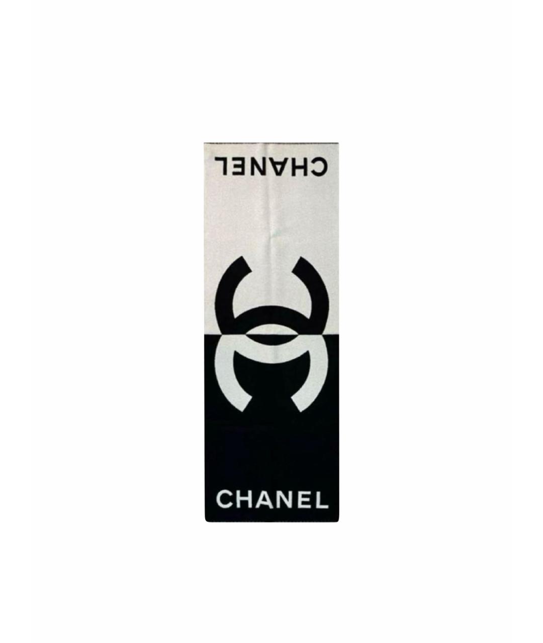 CHANEL Черный кашемировый шарф, фото 1