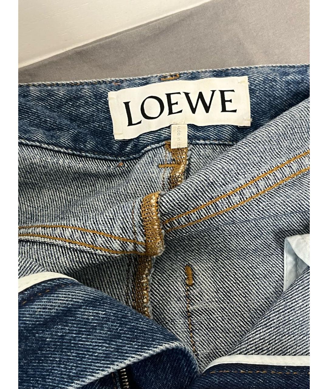 LOEWE Голубые хлопковые прямые джинсы, фото 6