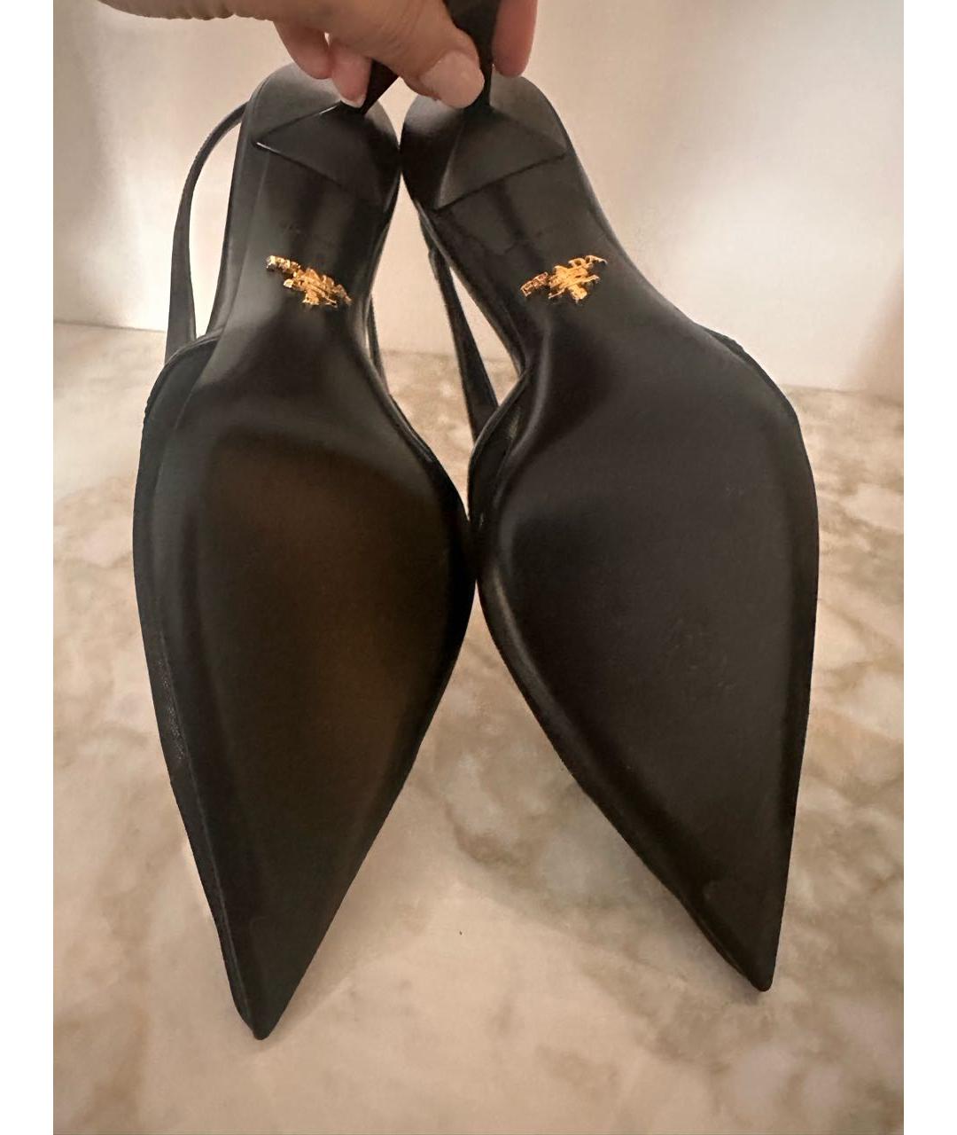 PRADA Черные текстильные туфли, фото 6