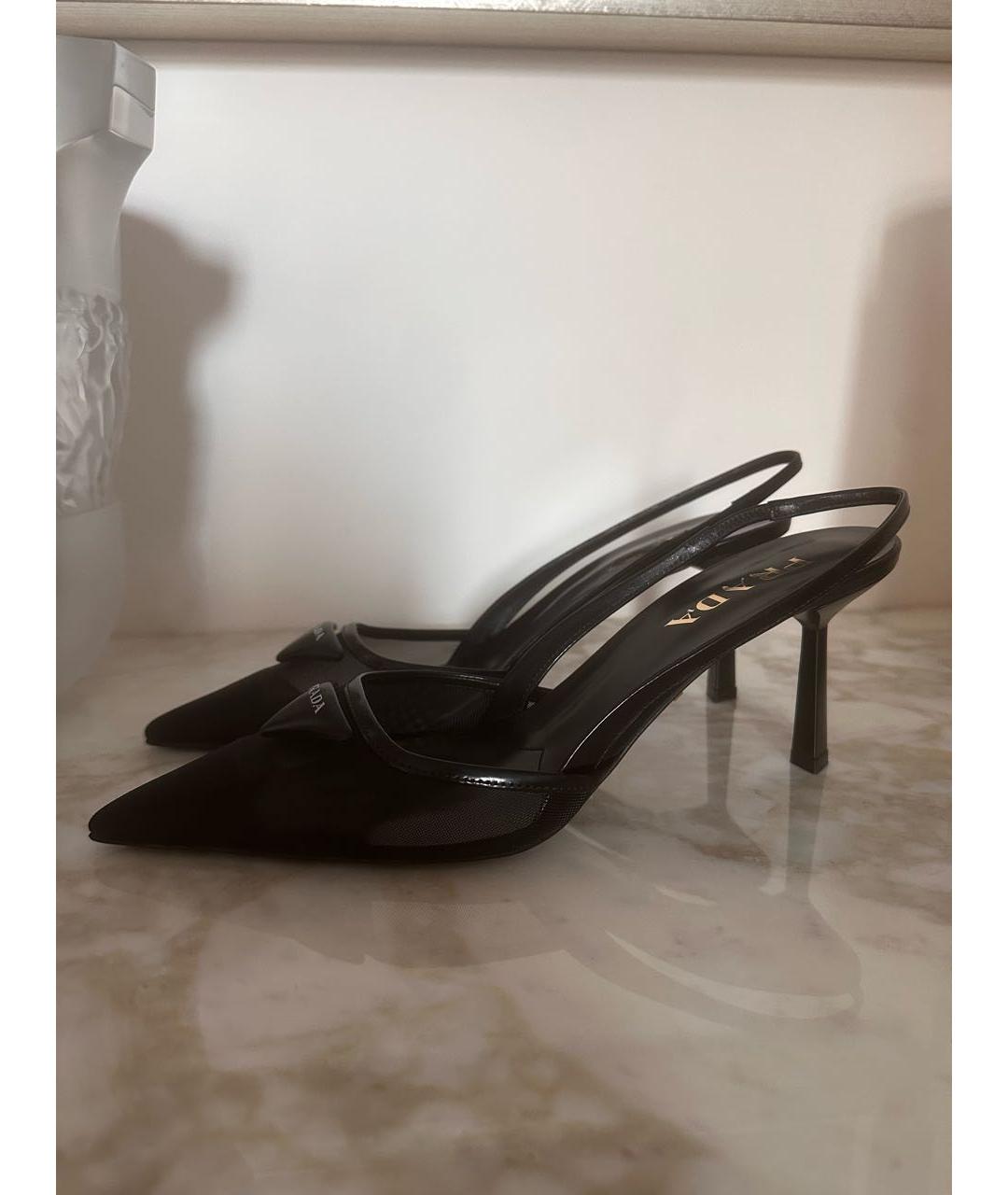 PRADA Черные текстильные туфли, фото 9