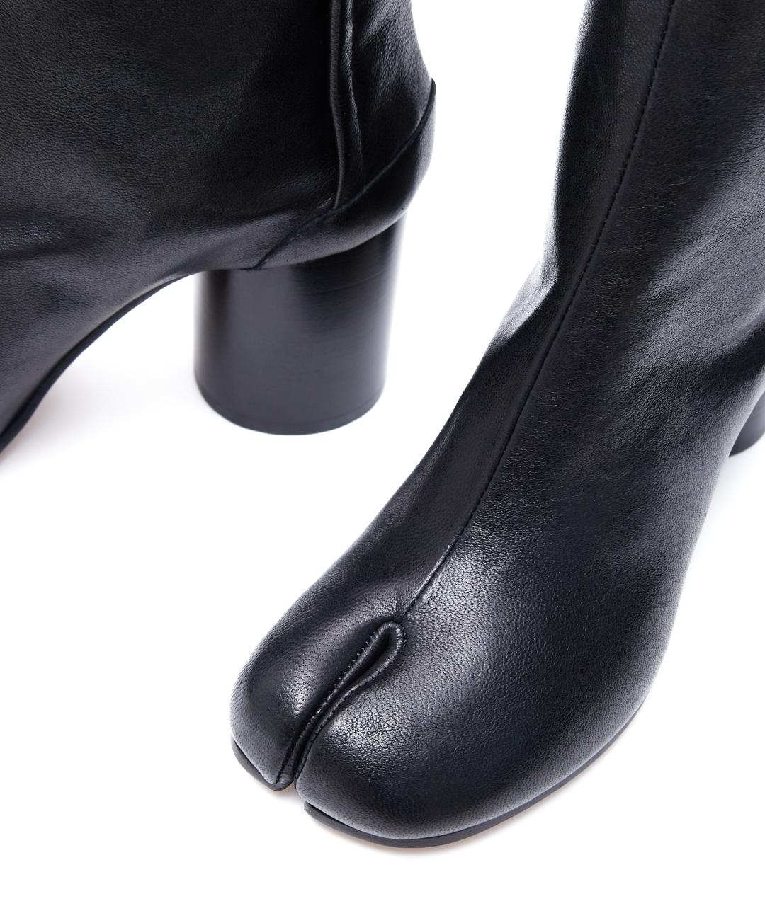 MAISON MARGIELA Черные кожаные ботильоны, фото 5