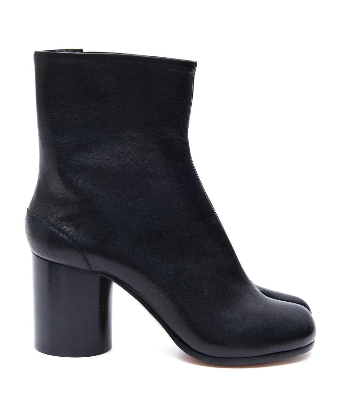 MAISON MARGIELA Черные кожаные ботильоны, фото 8