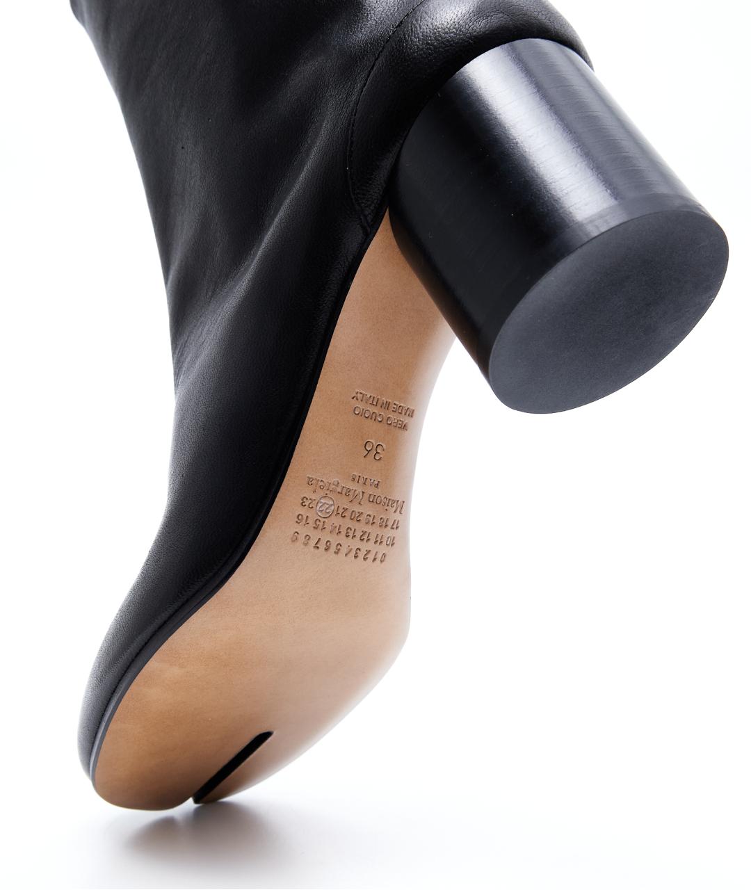 MAISON MARGIELA Черные кожаные ботильоны, фото 6