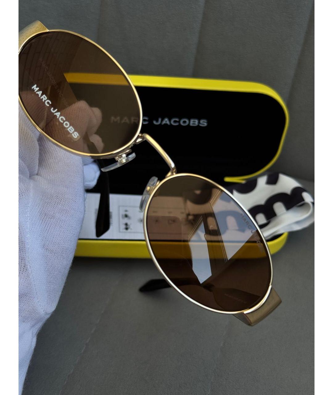 MARC JACOBS Коричневые металлические солнцезащитные очки, фото 8