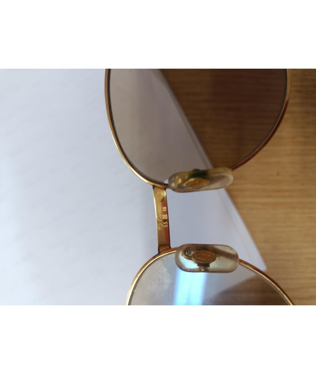CARTIER Коричневые солнцезащитные очки, фото 3