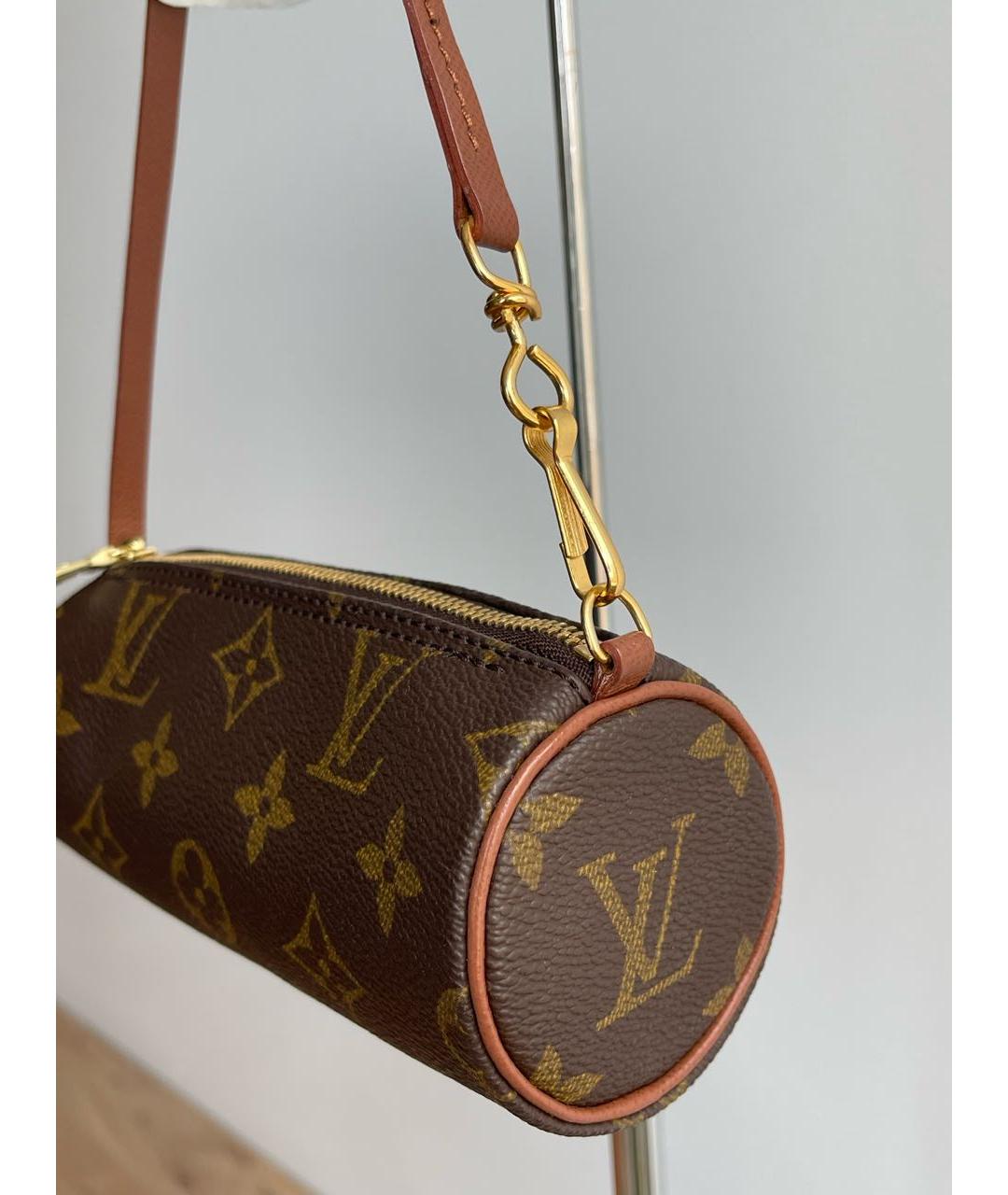 LOUIS VUITTON Коричневая сумка с короткими ручками, фото 2