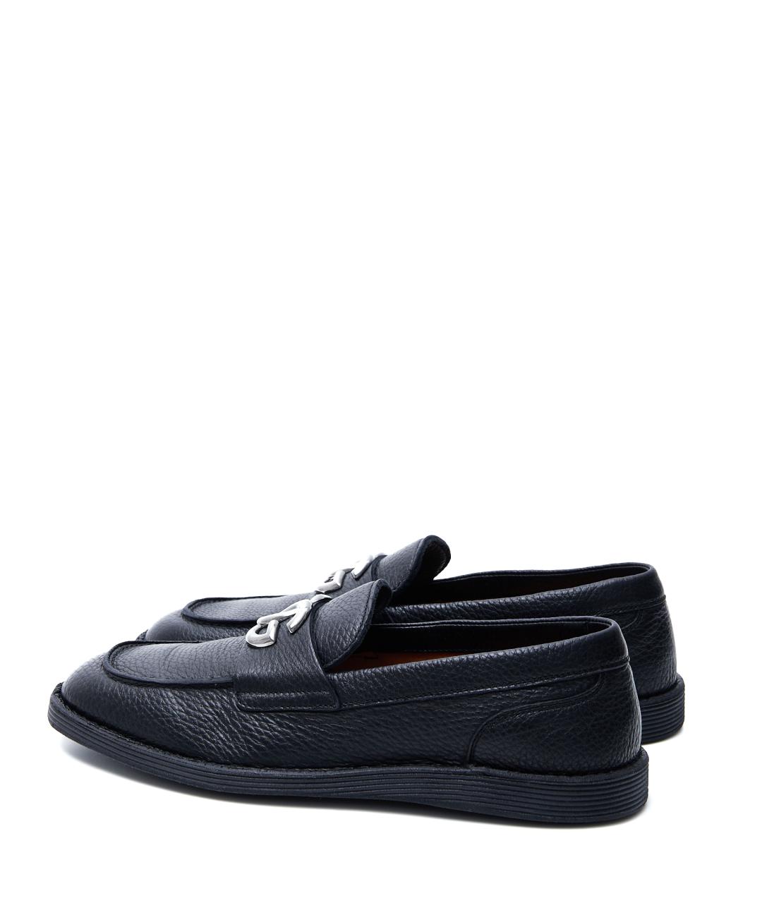 DOLCE&GABBANA Черные кожаные лоферы, фото 3