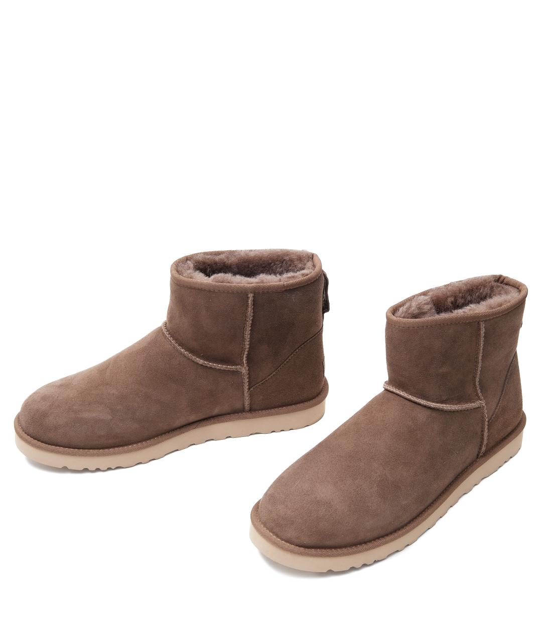 UGG AUSTRALIA Коричневые замшевые высокие ботинки, фото 8