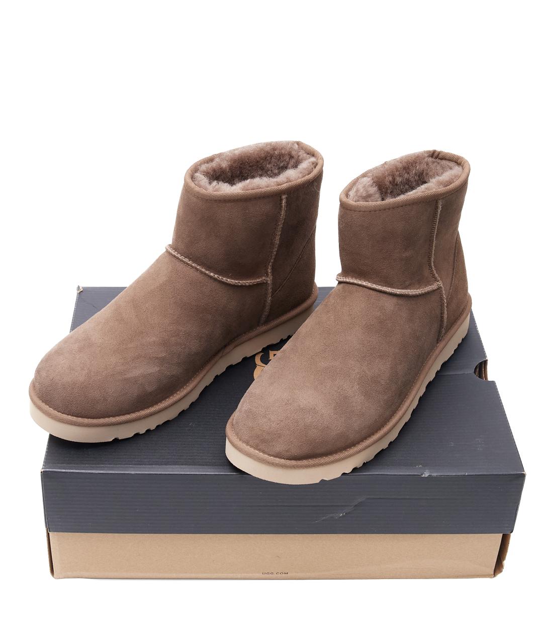 UGG AUSTRALIA Коричневые замшевые высокие ботинки, фото 5