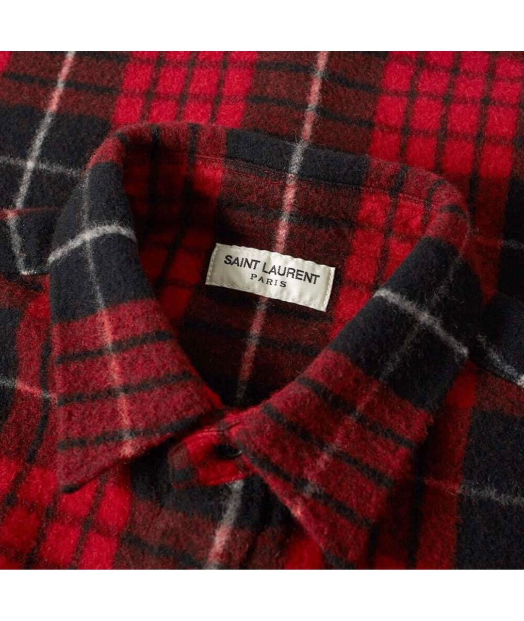 SAINT LAURENT Красная шерстяная рубашка, фото 2