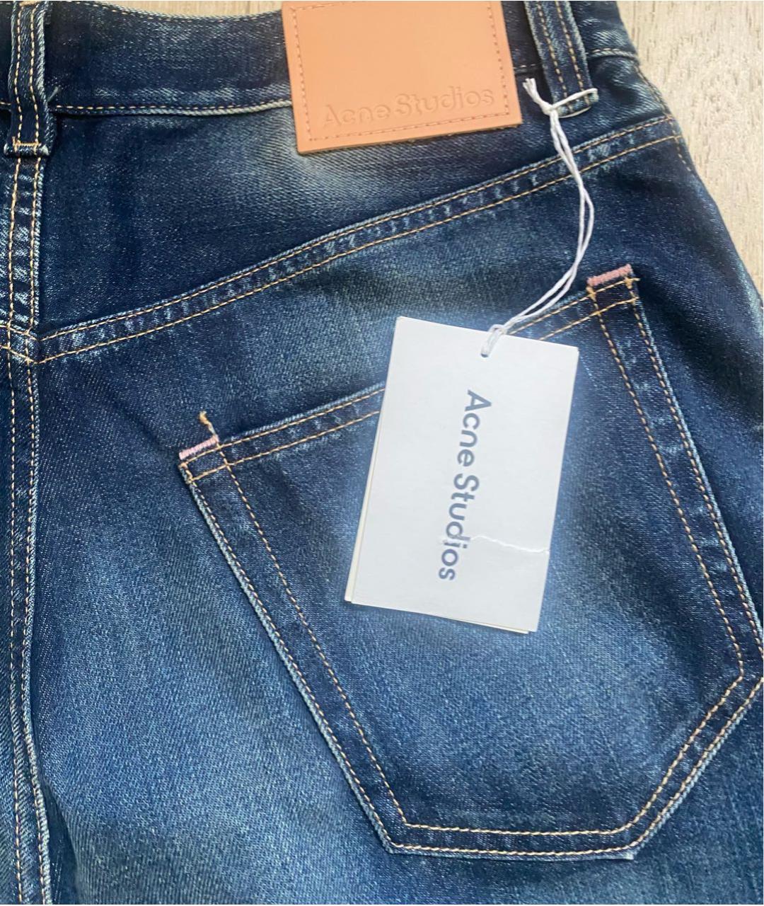 ACNE STUDIOS Синие хлопковые джинсы, фото 3
