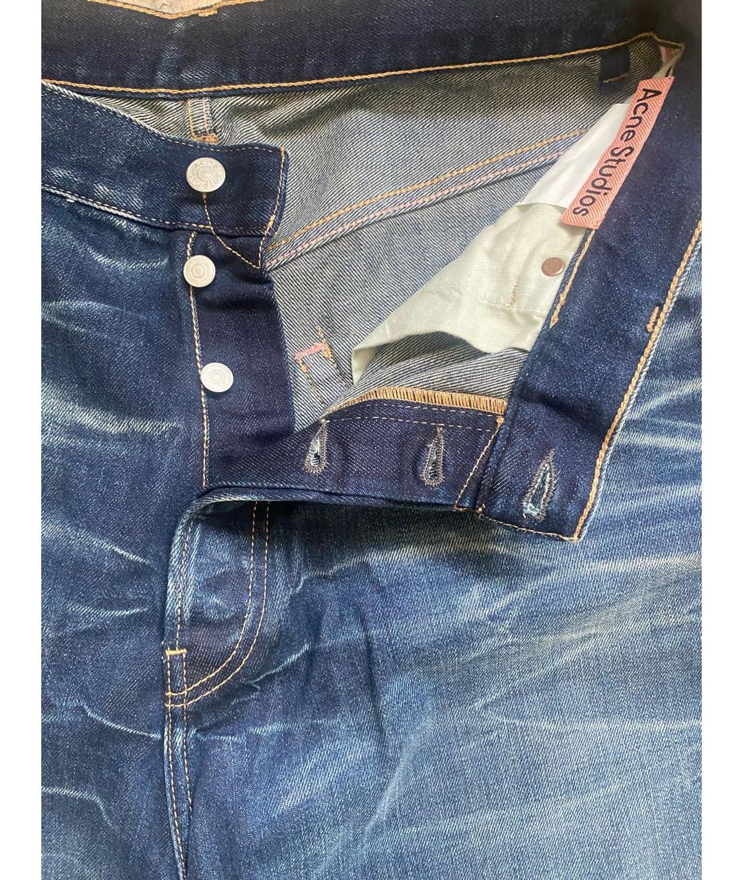 ACNE STUDIOS Синие хлопковые джинсы, фото 5