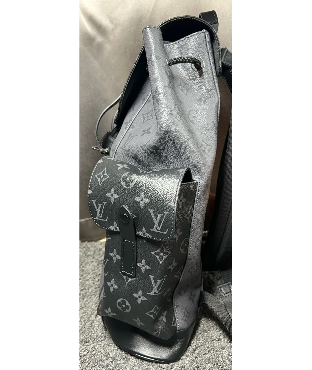 LOUIS VUITTON Антрацитовый рюкзак, фото 6