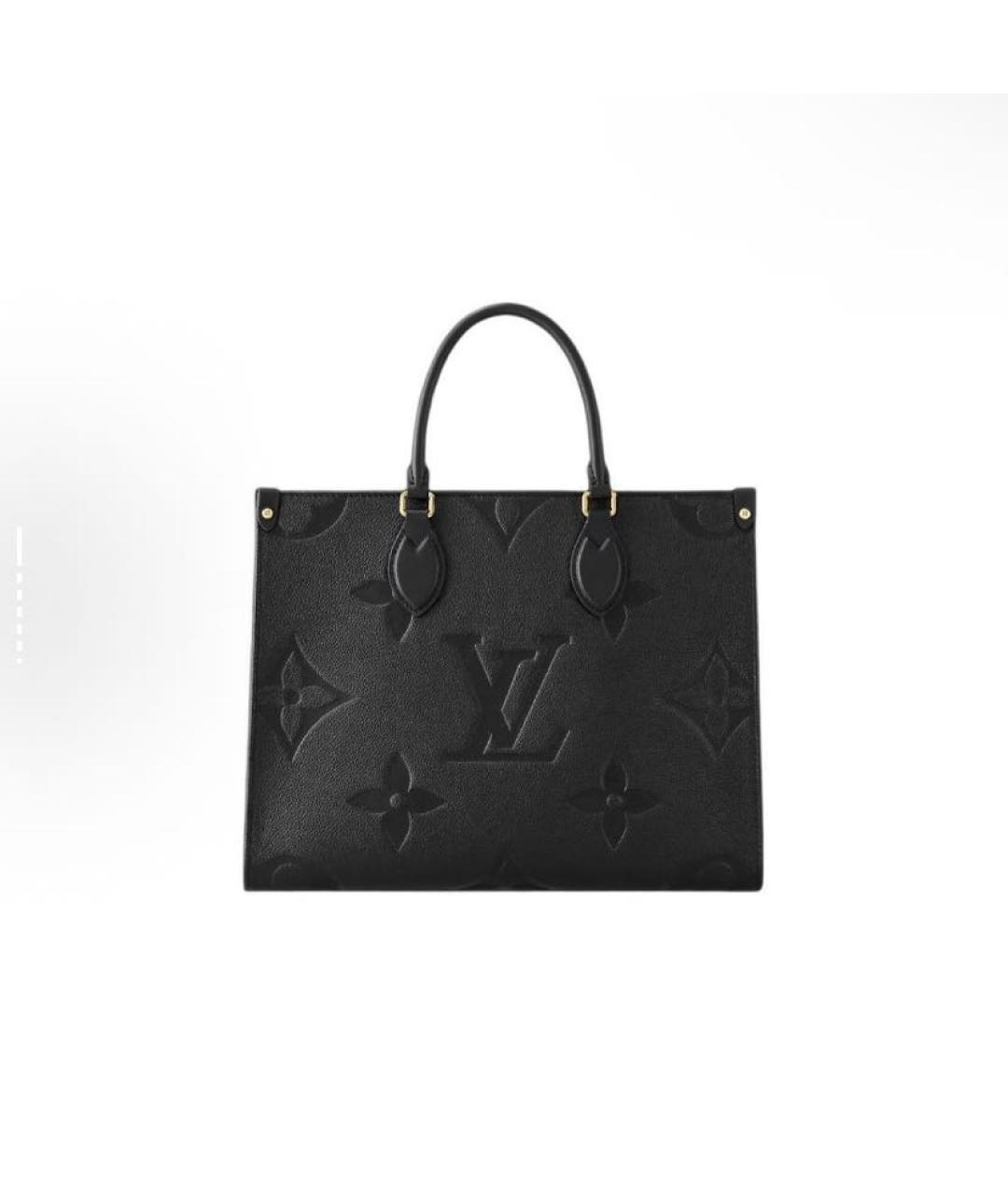 LOUIS VUITTON Черная кожаная сумка тоут, фото 1