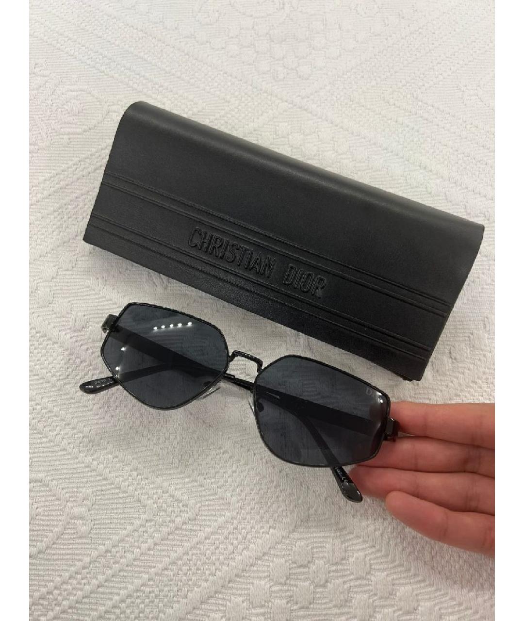 CHRISTIAN DIOR Черные пластиковые солнцезащитные очки, фото 4