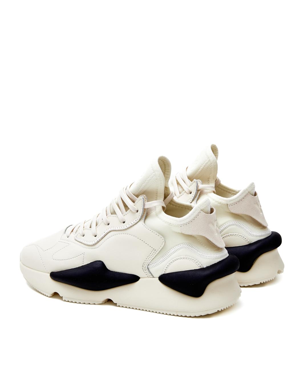 Y-3 Белые кожаные низкие кроссовки / кеды, фото 3
