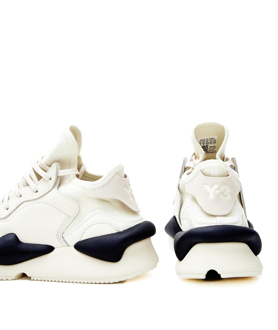 Y-3 Белые кожаные низкие кроссовки / кеды, фото 6