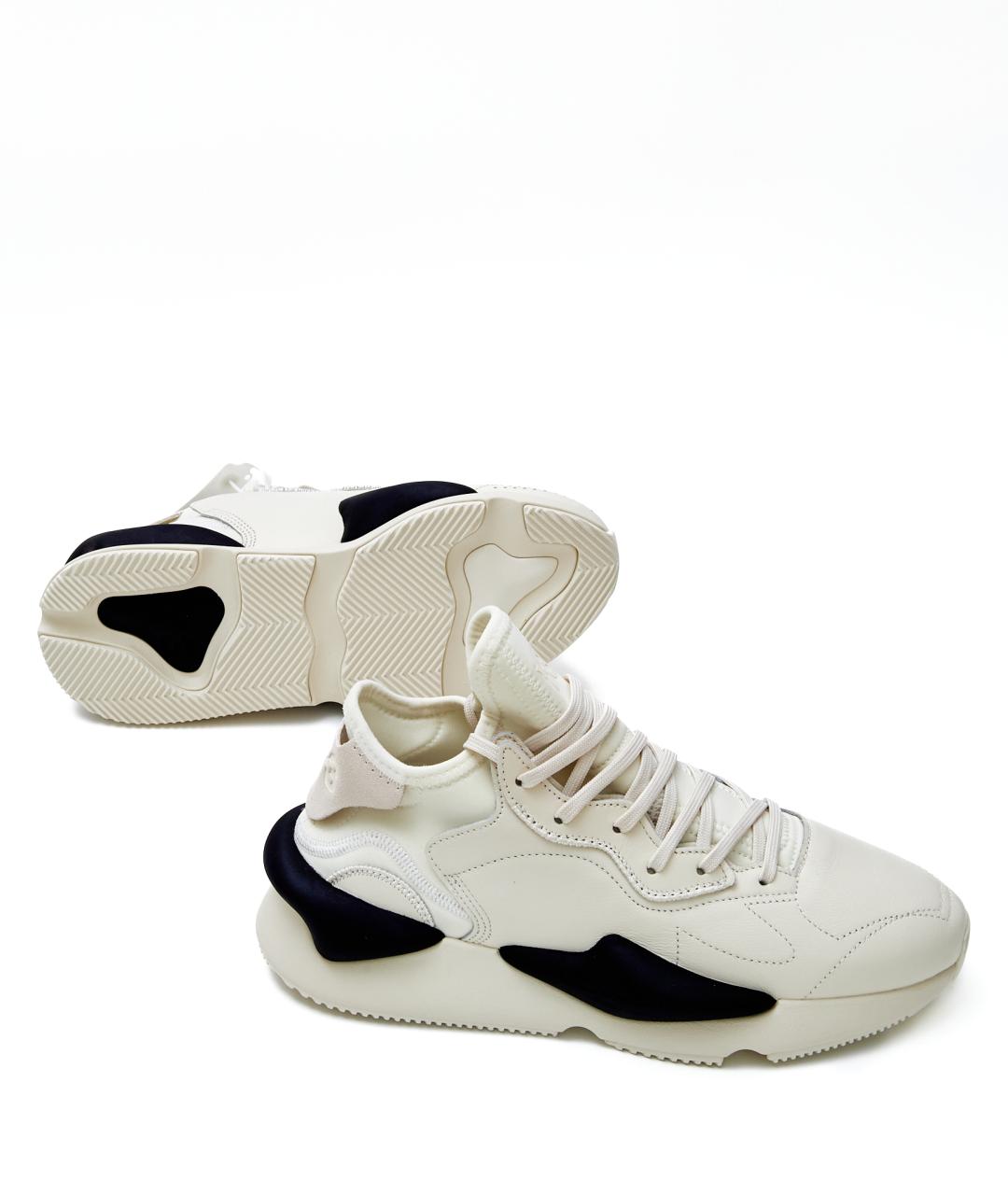 Y-3 Белые кожаные низкие кроссовки / кеды, фото 7