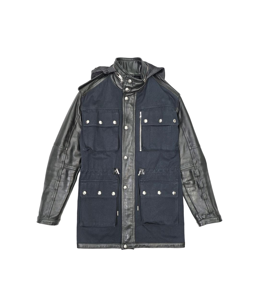 DIESEL BLACK GOLD Черная кожаная куртка, фото 4