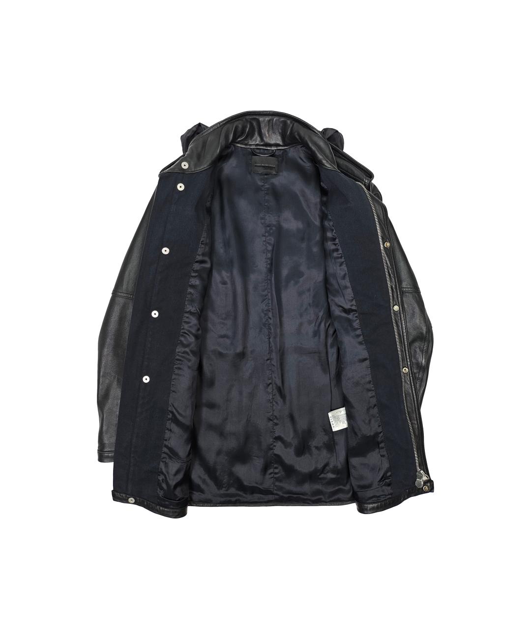 DIESEL BLACK GOLD Черная кожаная куртка, фото 2