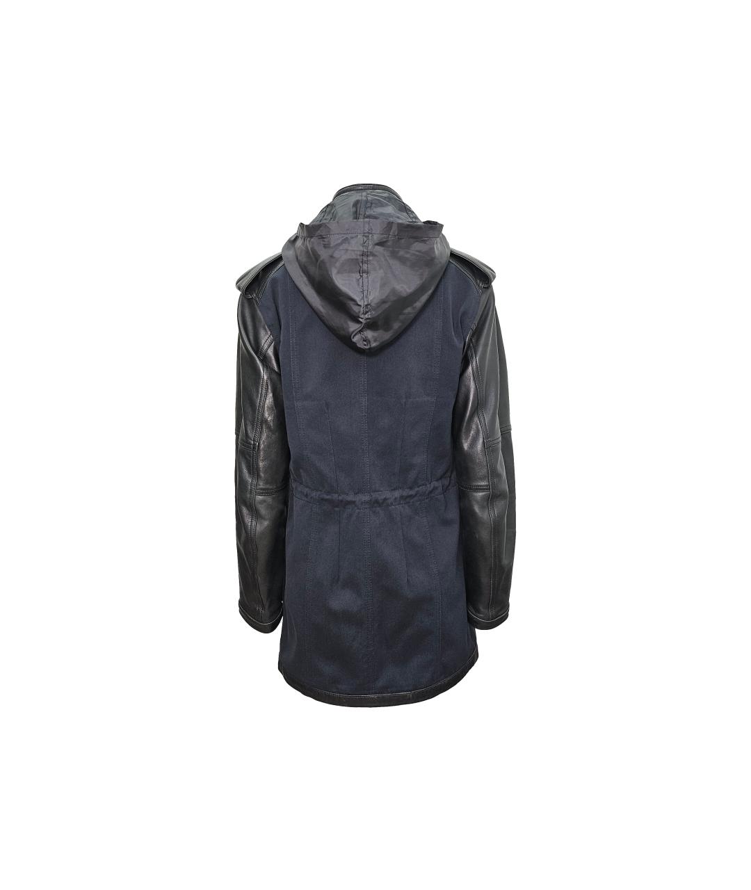 DIESEL BLACK GOLD Черная кожаная куртка, фото 3