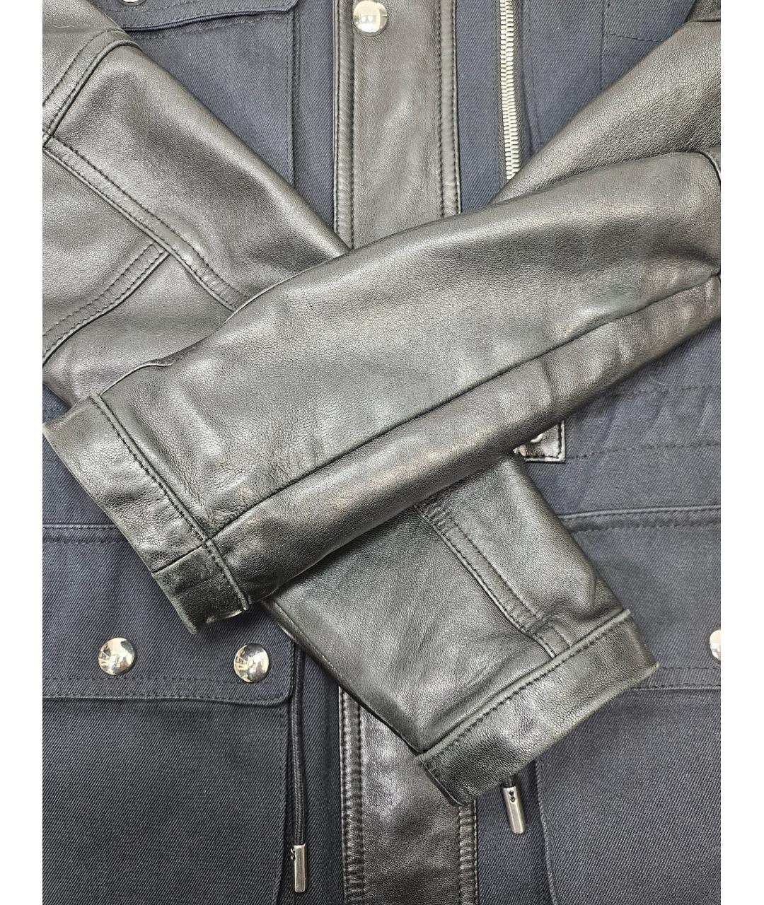 DIESEL BLACK GOLD Черная кожаная куртка, фото 5