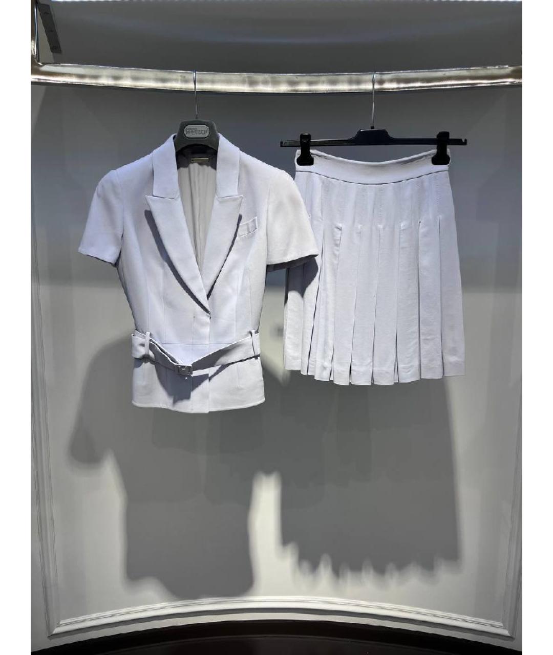 ALEXANDER MCQUEEN Голубой костюм с юбками, фото 3