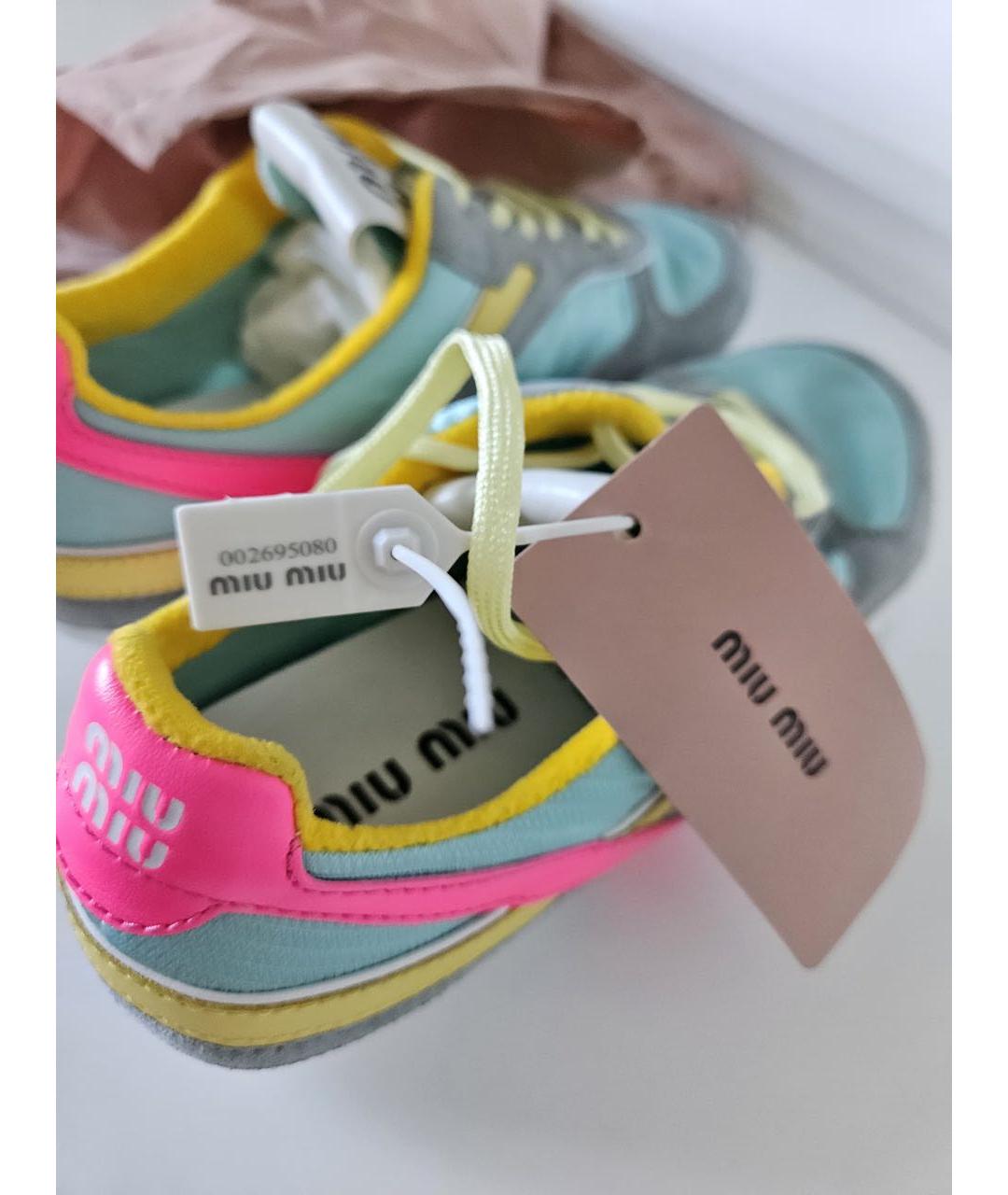 MIU MIU Мульти текстильные кроссовки, фото 3