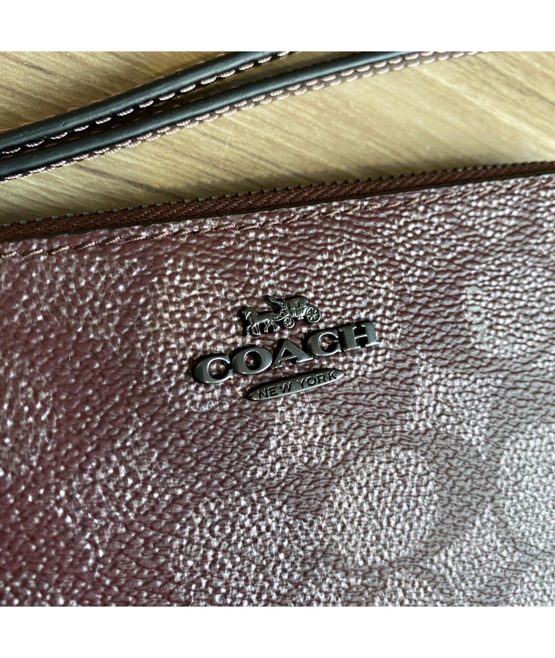 COACH Бордовый кошелек, фото 8