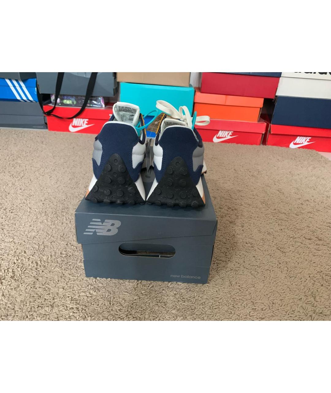 NEW BALANCE Темно-синие синтетические низкие кроссовки / кеды, фото 4