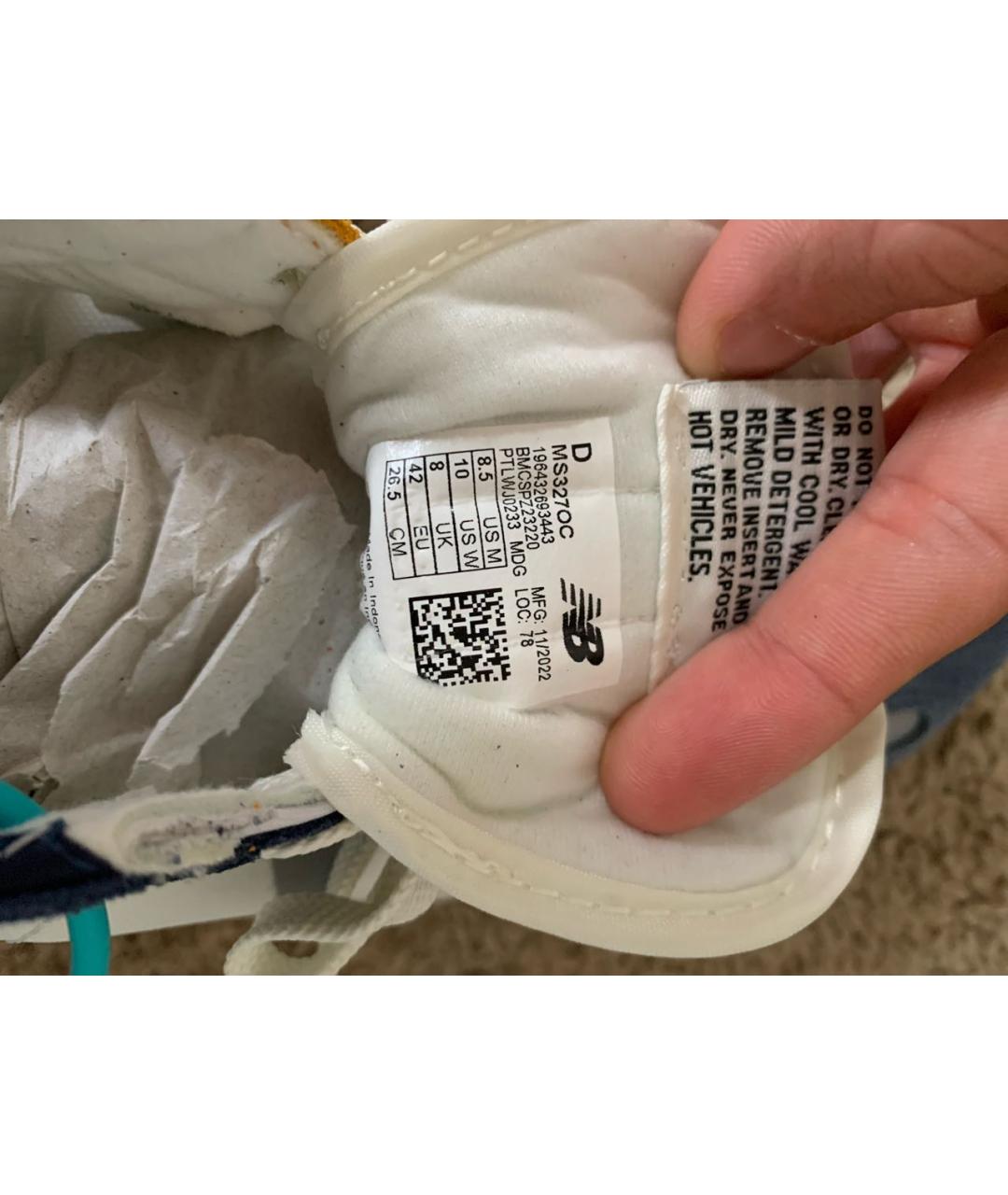 NEW BALANCE Темно-синие синтетические низкие кроссовки / кеды, фото 5