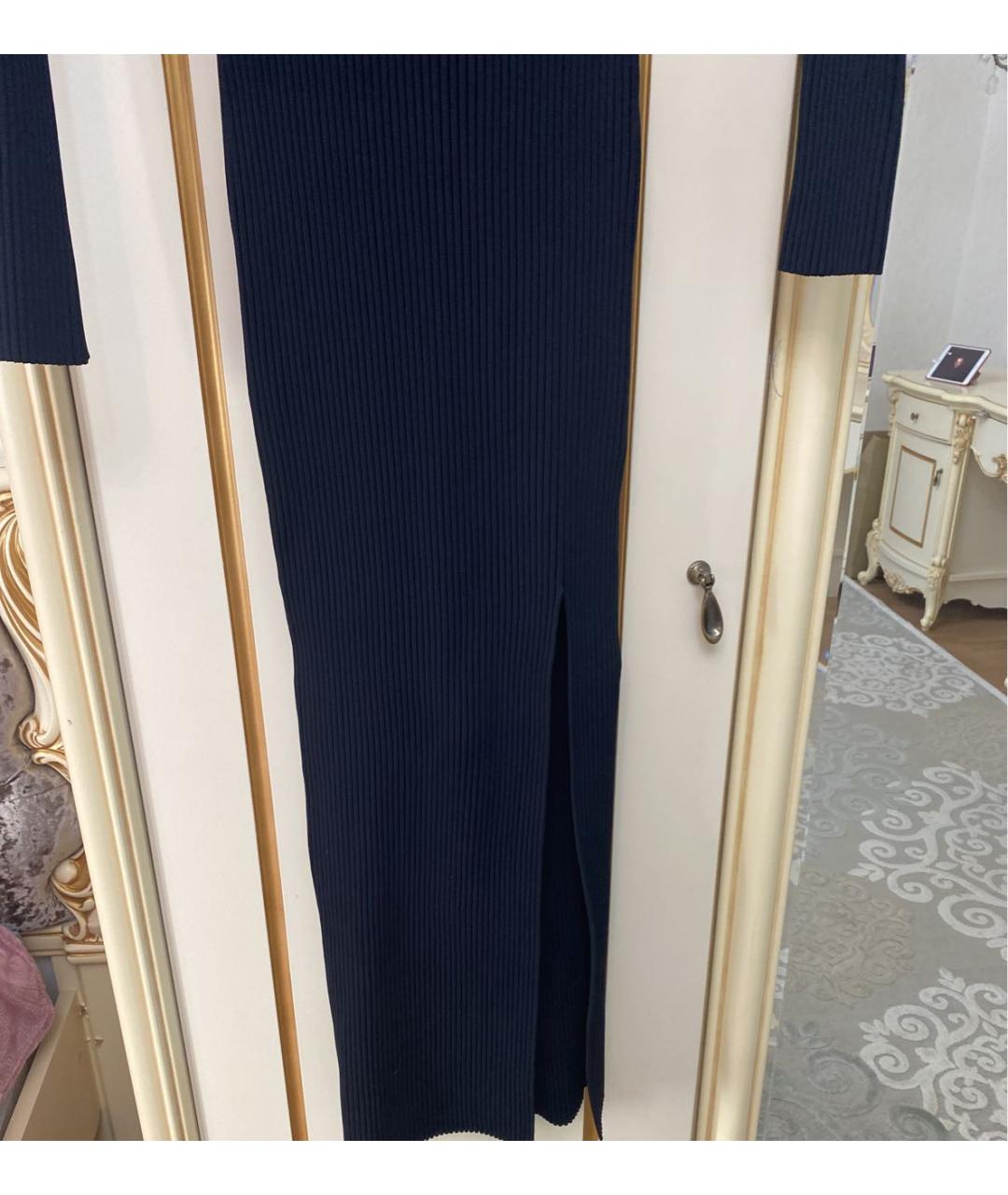 KHAITE Черное вискозное повседневное платье, фото 7