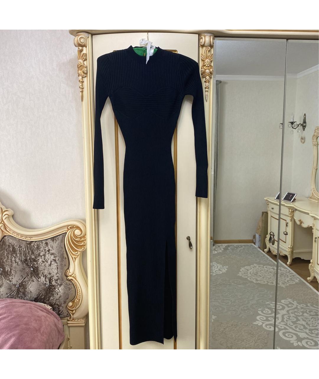 KHAITE Черное вискозное повседневное платье, фото 8