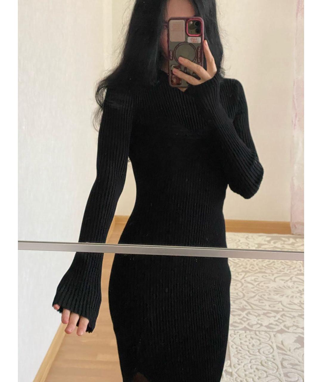 KHAITE Черное вискозное повседневное платье, фото 5