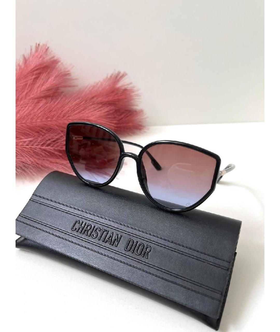 CHRISTIAN DIOR Темно-синие пластиковые солнцезащитные очки, фото 4