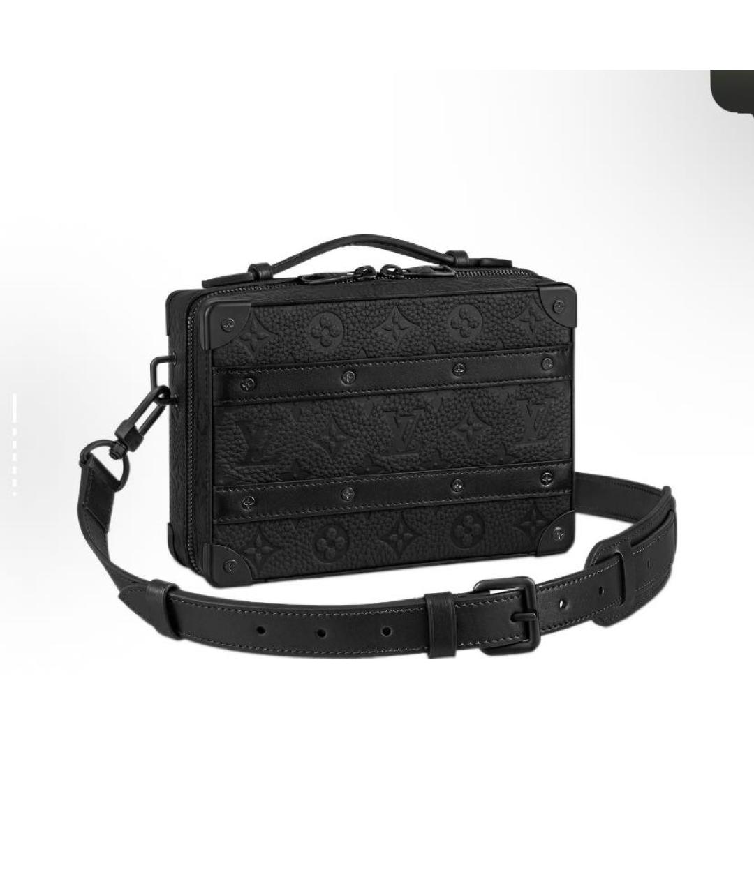 LOUIS VUITTON Черная кожаная сумка на плечо, фото 5