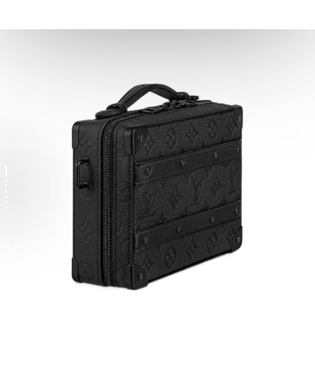 LOUIS VUITTON Черная кожаная сумка на плечо, фото 3