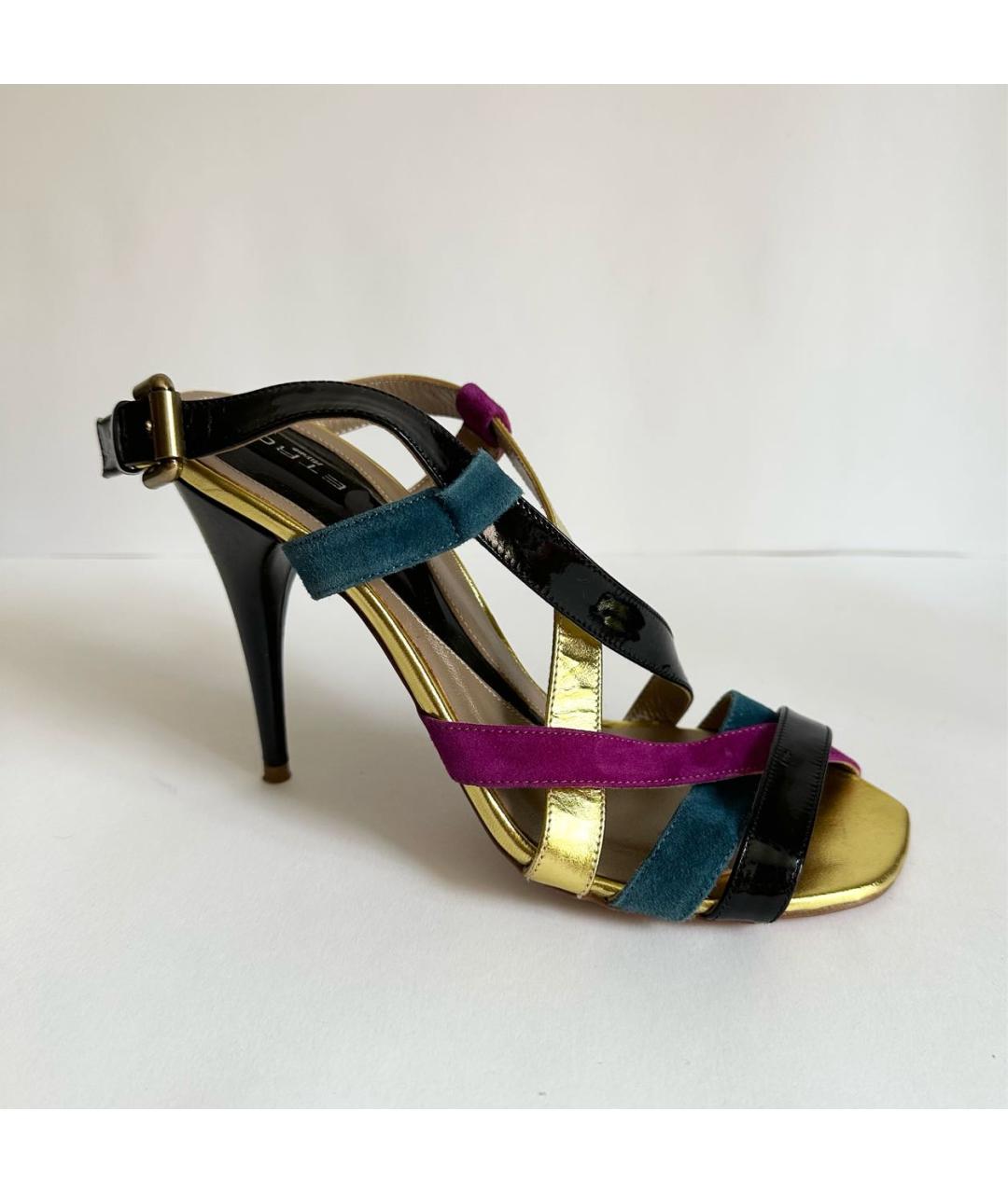 ETRO Мульти босоножки из лакированной кожи, фото 6