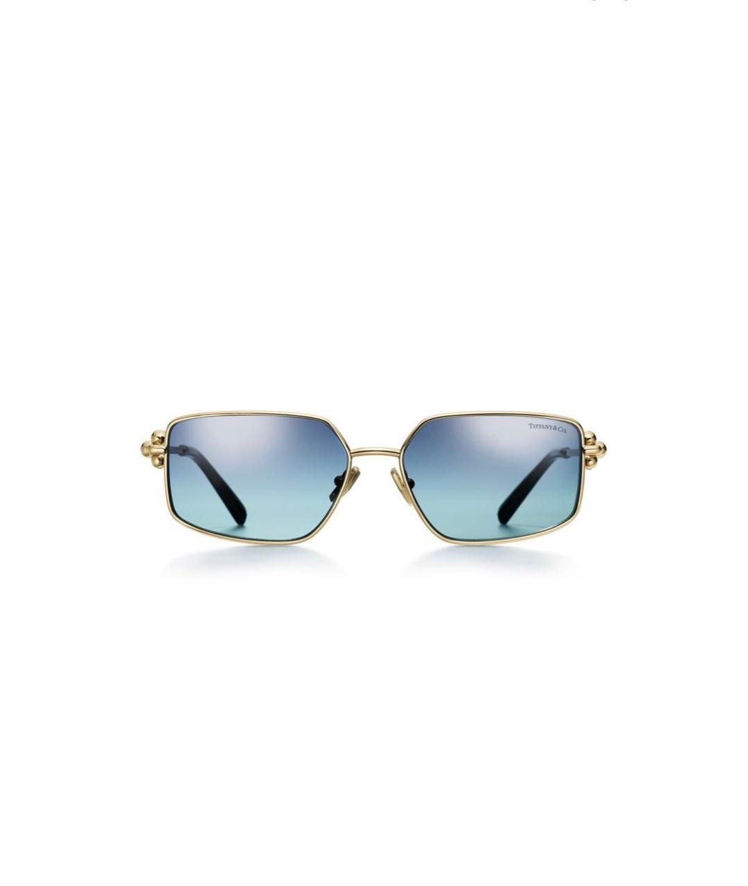 TIFFANY&CO Золотые металлические солнцезащитные очки, фото 4
