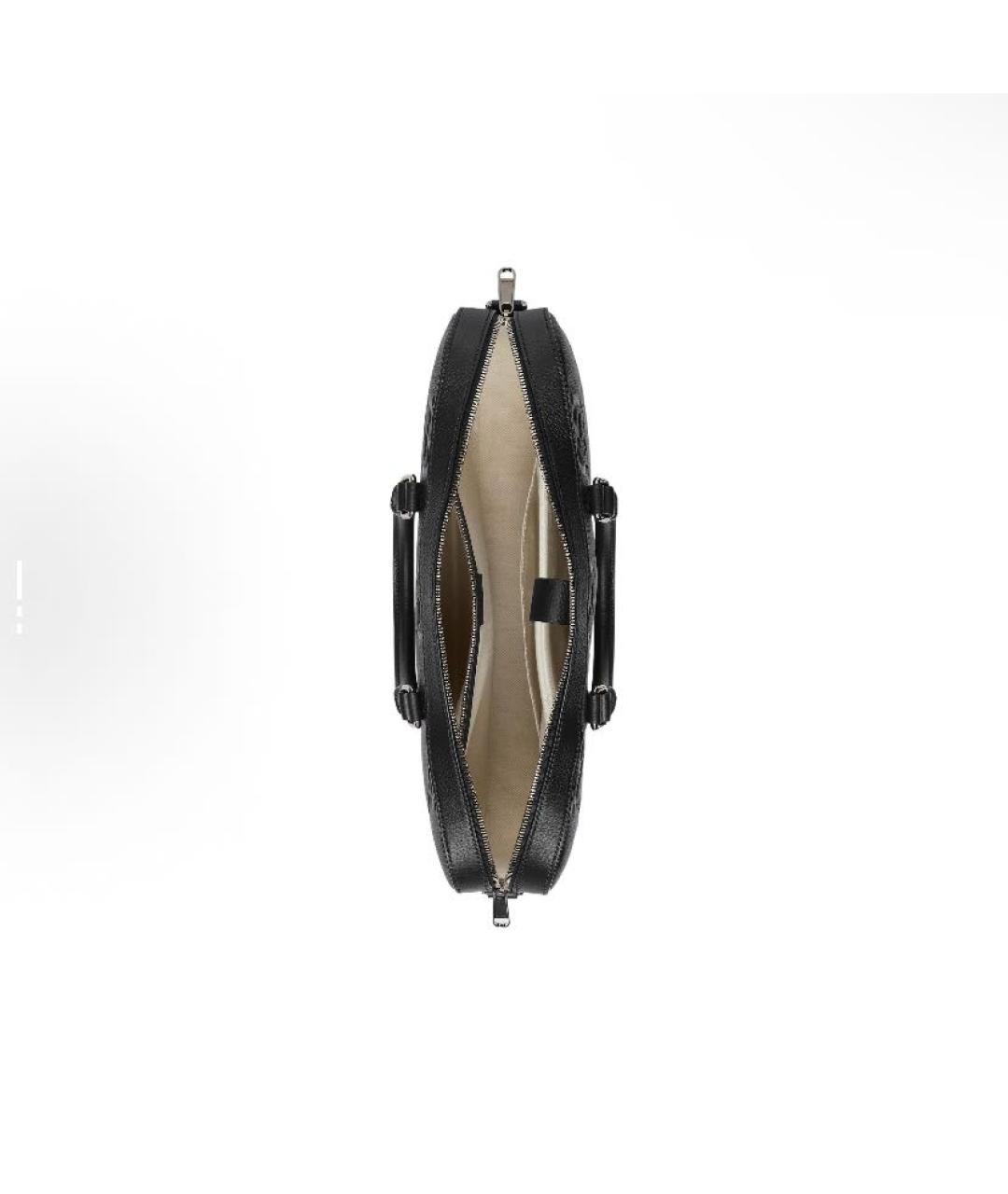 GUCCI Черный кожаный портфель, фото 4