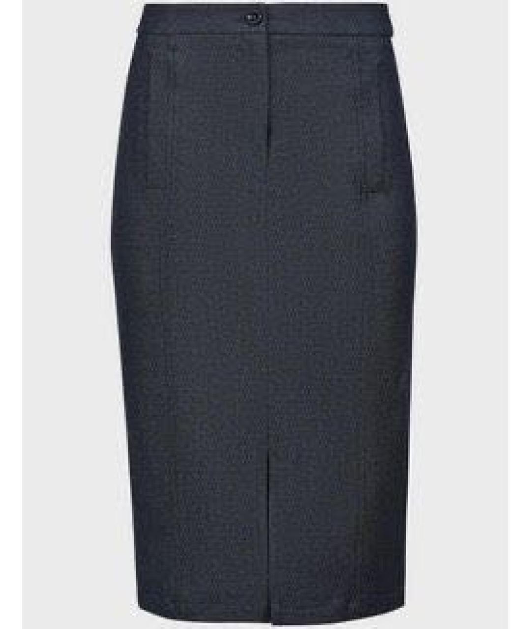 EMPORIO ARMANI Темно-синяя юбка миди, фото 9