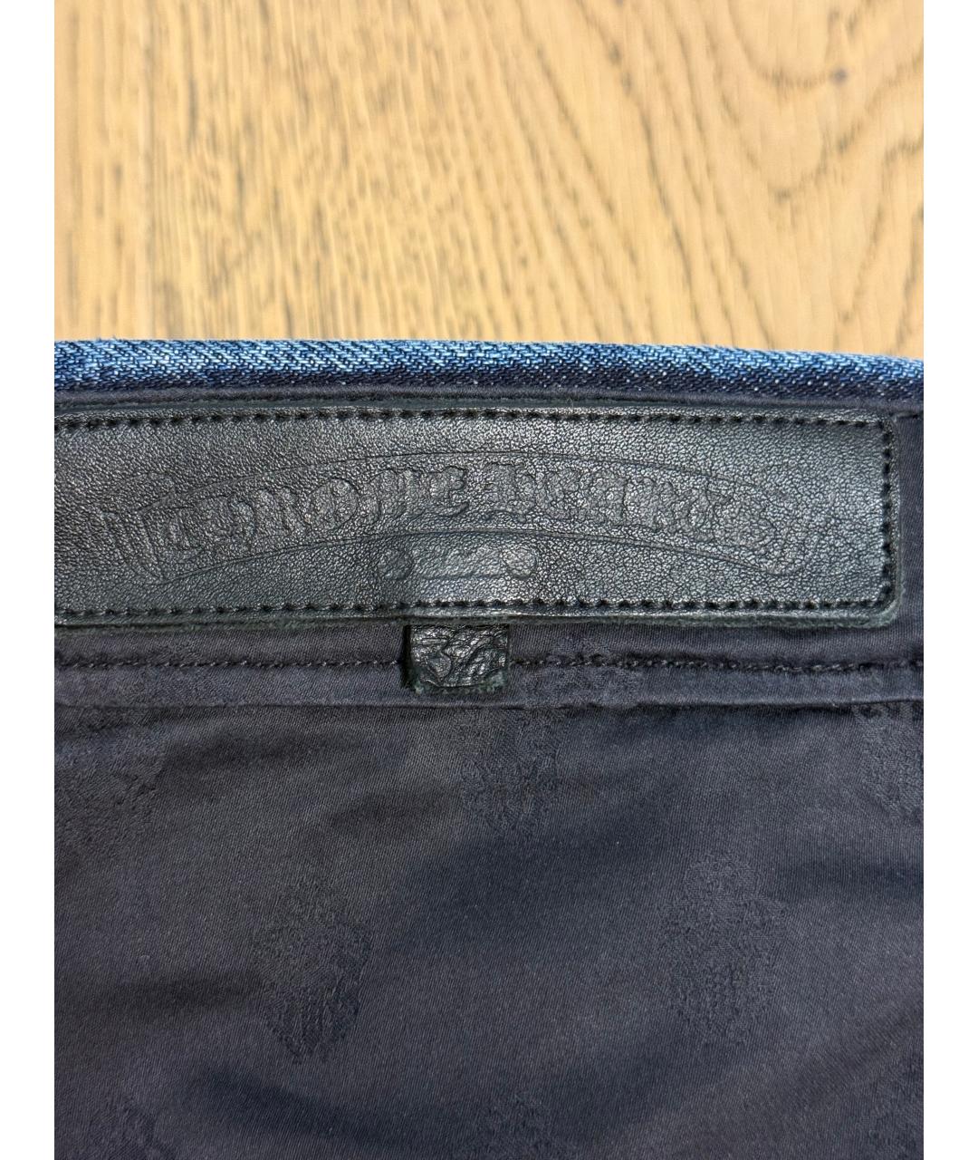 CHROME HEARTS Синие прямые джинсы, фото 3