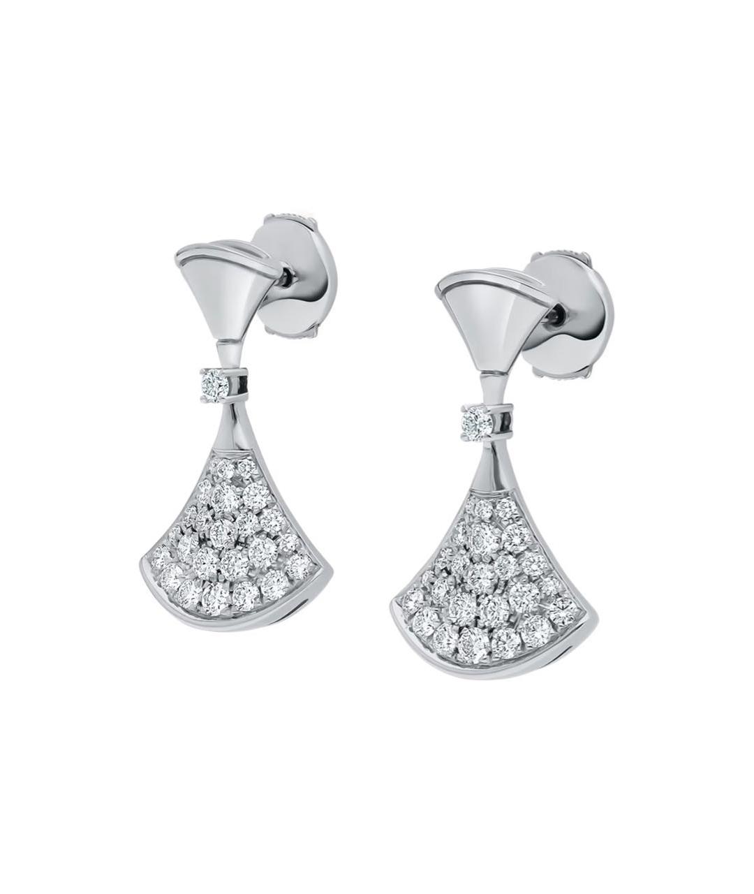 BVLGARI Серые серьги из белого золота, фото 2