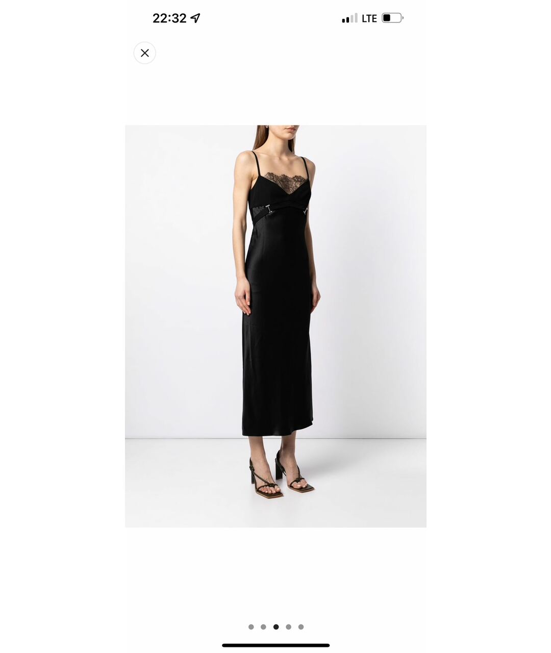 DION LEE Черное шелковое повседневное платье, фото 3