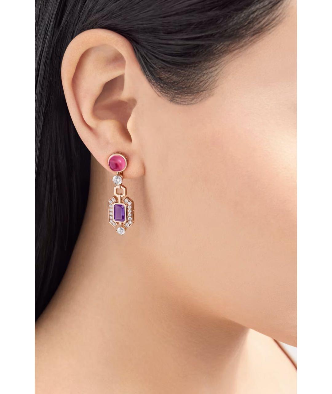 BVLGARI Золотые серьги из розового золота, фото 4