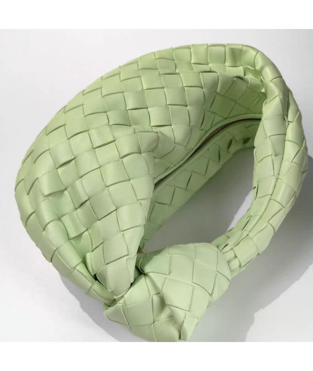 BOTTEGA VENETA Салатовая кожаная сумка с короткими ручками, фото 5