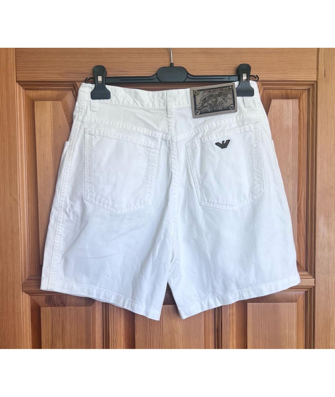 ARMANI JEANS Белые хлопковые шорты, фото 2