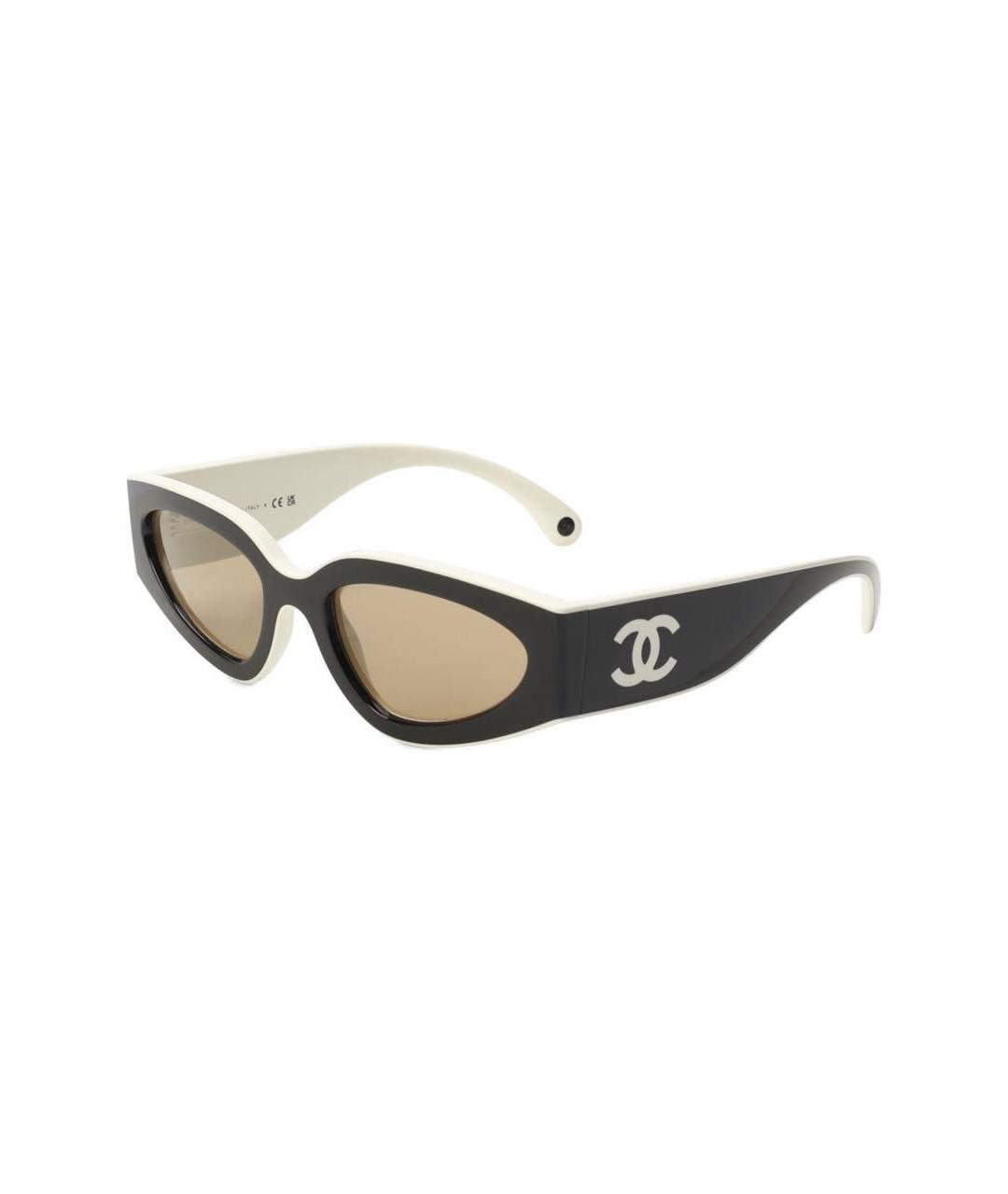 CHANEL Черные пластиковые солнцезащитные очки, фото 2